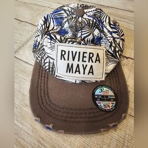 Pier27 Riviera Maya Tropical Hat Cap One Size Adjustable Cotto Brand New w/ Tag